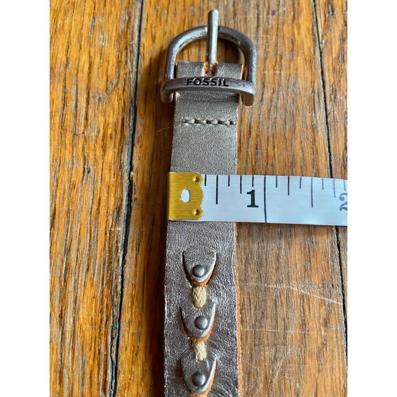 FOSSIL Metallic Studded Belt w/Laser-Cut Accent sz L - Picture 10 of 13